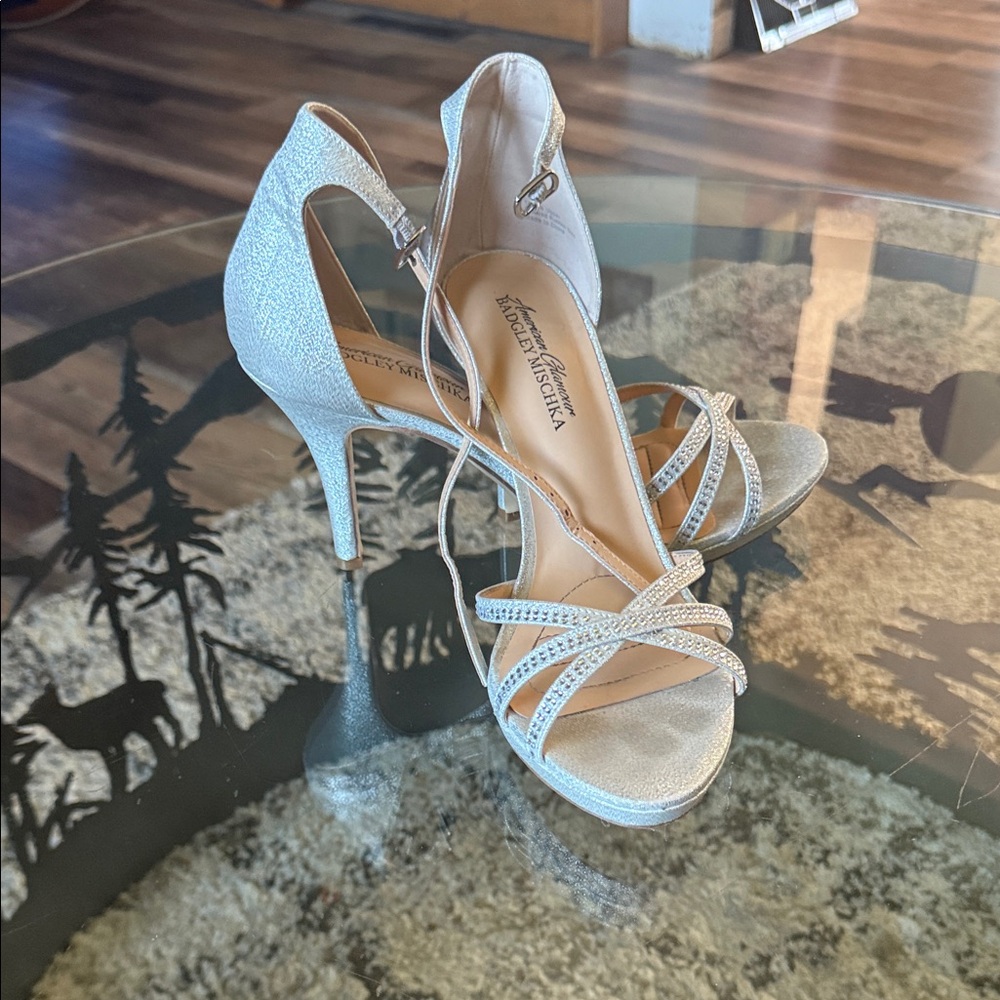 American Glamour Badgley Mischa Silver Heels